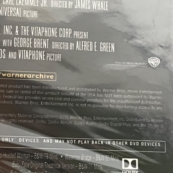 Archive Collection Forbidden Hollywood Collection Volume One DVD Baby Face - Picture 5 of 7